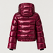Perfect Moment women’s Polar Flare Shine Ski Jacket in wine – back view