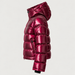 Perfect Moment women’s Polar Flare Shine Ski Jacket in wine – side view