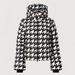 Perfect Moment women’s Polar Flare III Ski Jacket in Black and White Houndstooth – front product view