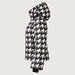 Perfect Moment women’s Polar Flare III Ski Jacket in Black and White Houndstooth – side product view