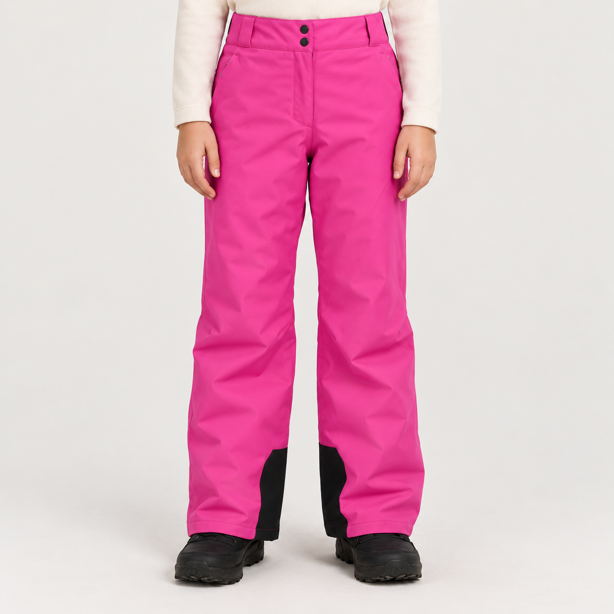 Rossignol Insulated Junior Ski Pants in ELECTRIC FUCHSIA — 03 model front view