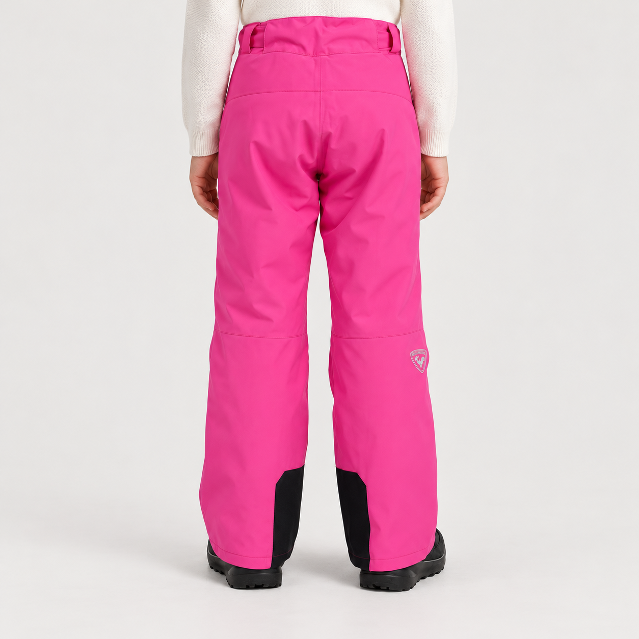 Rossignol Insulated Junior Ski Pants in ELECTRIC FUCHSIA — 04 model back view