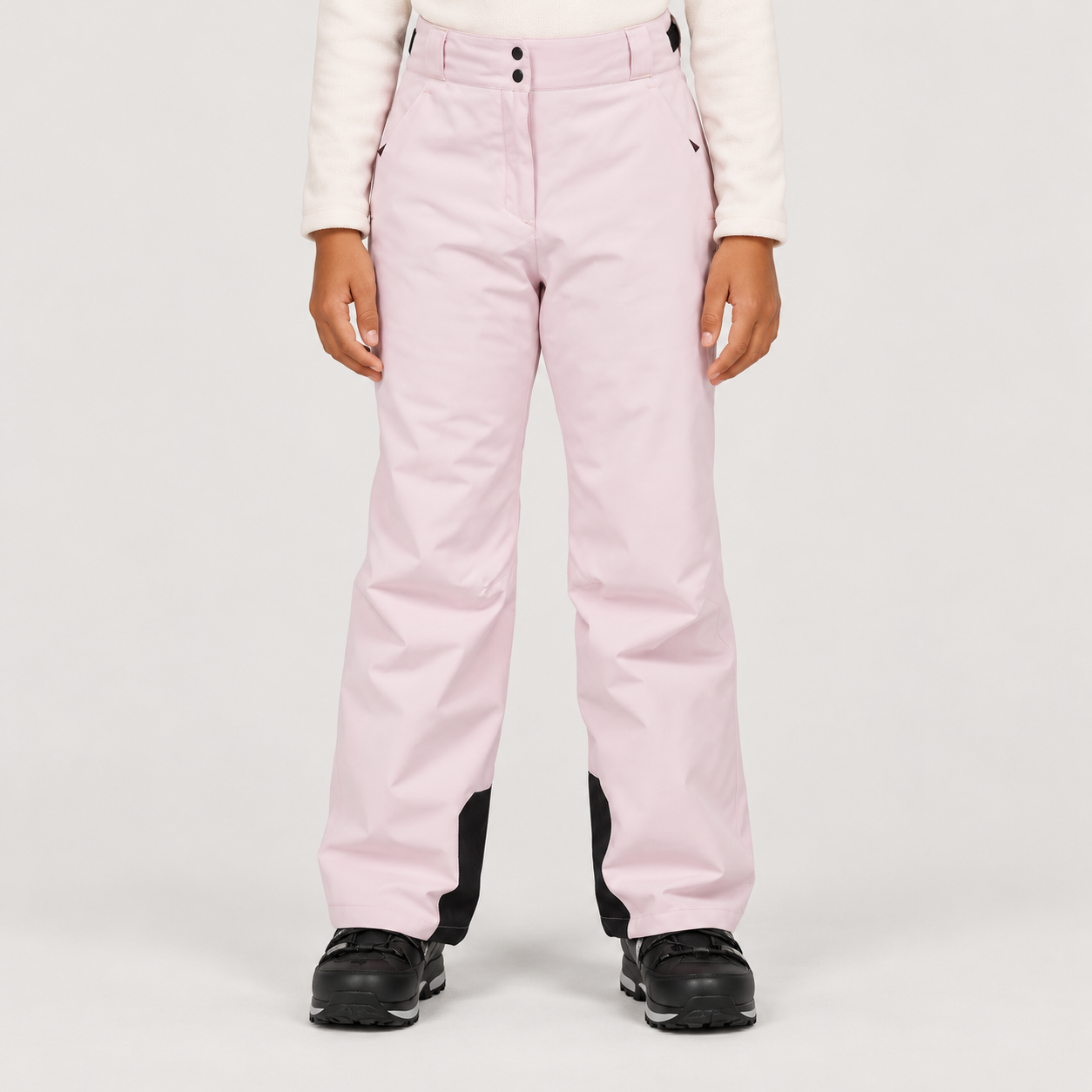 Rossignol Insulated Junior Ski Pants in PALE LILAC — 03 model front view