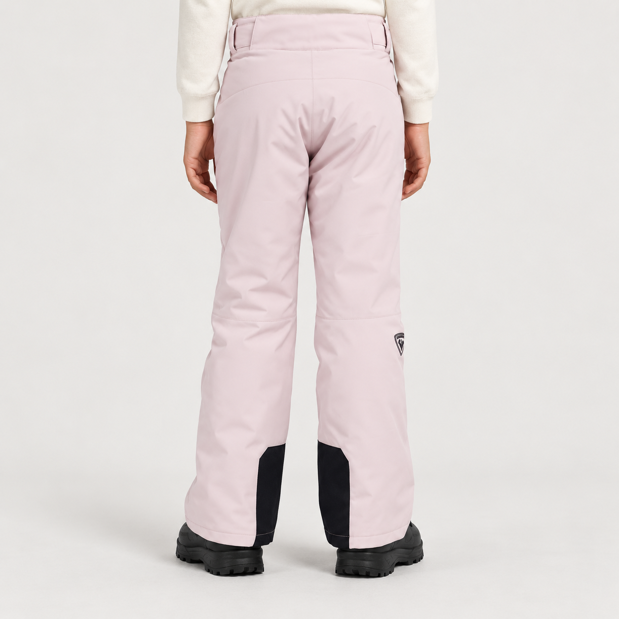 Rossignol Insulated Junior Ski Pants in PALE LILAC — 04 model back view