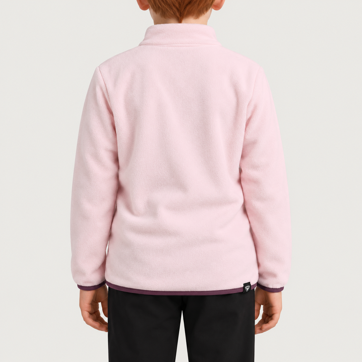 Rossignol Polar Junior Fleece in PALE LILAC — 04 model back view