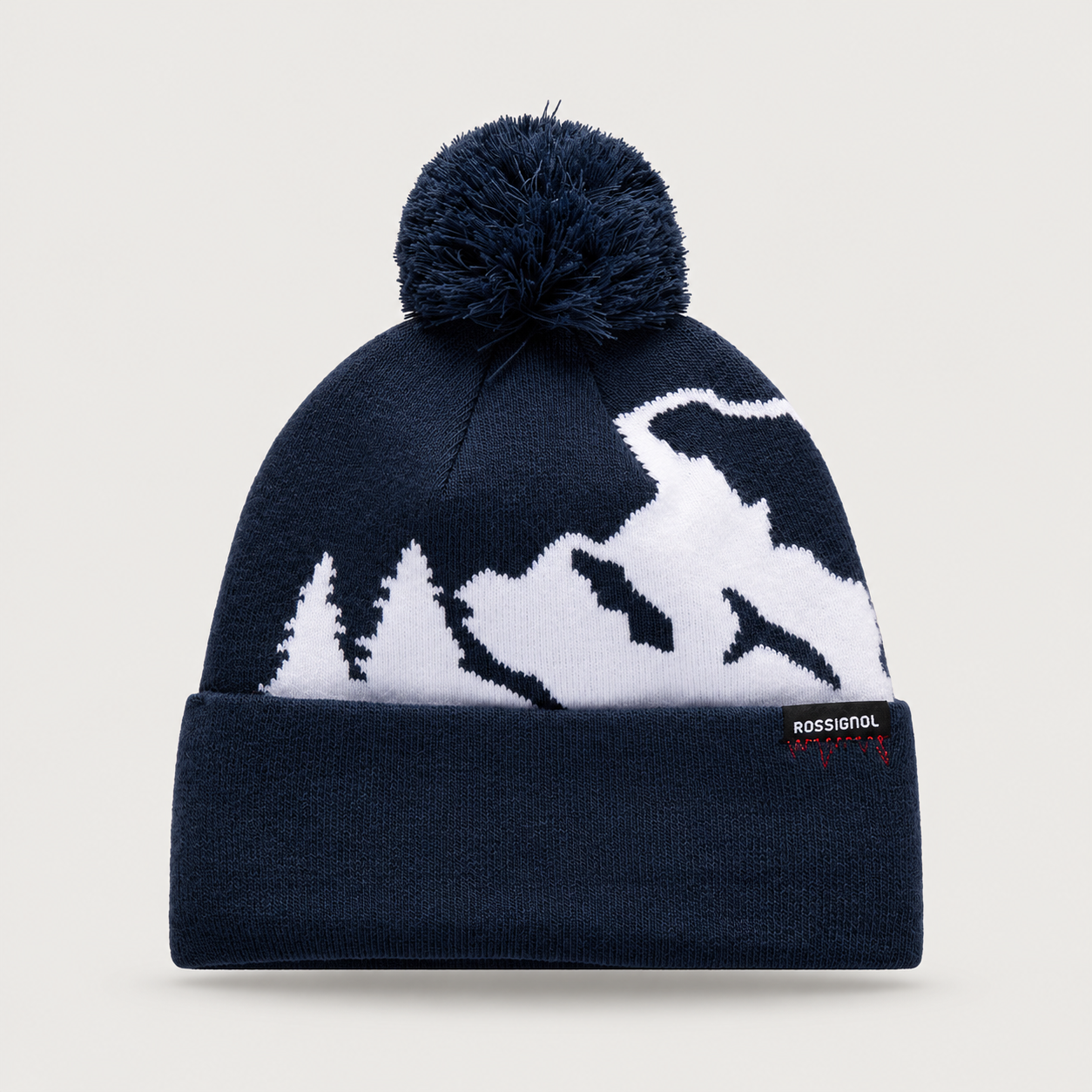 Rossignol Pompon Graphic Junior Beanie in DARK NAVY — 01 front view