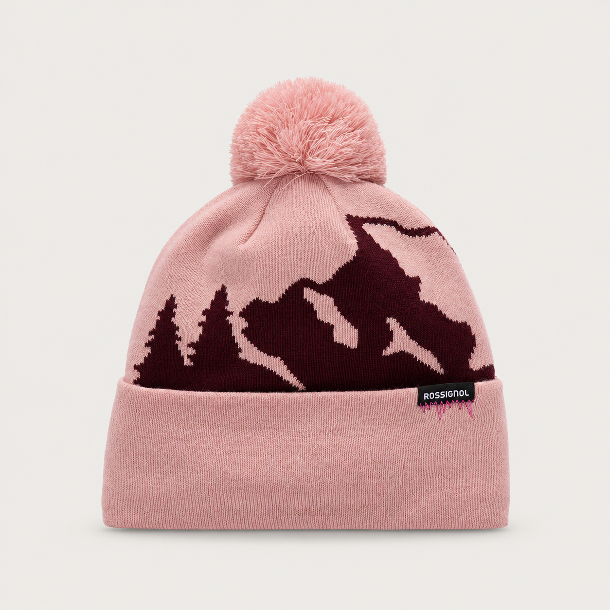 Rossignol Pompon Graphic Junior Beanie in PALE LILAC — 01 front view