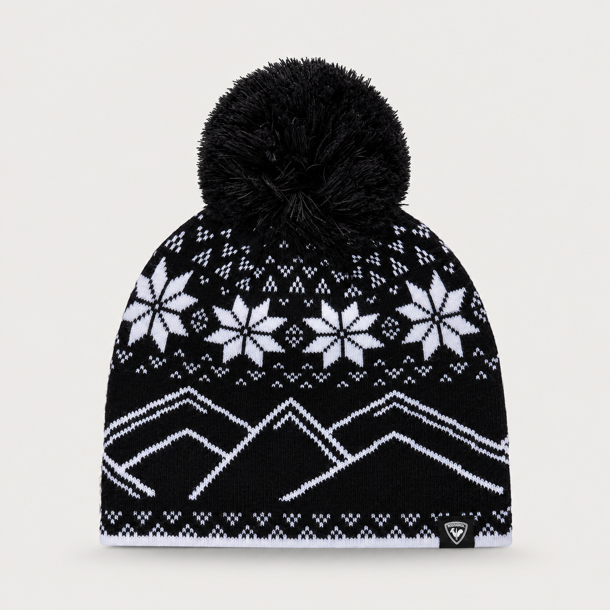 Rossignol Pompon Junior Beanie in BLACK — 01 front view