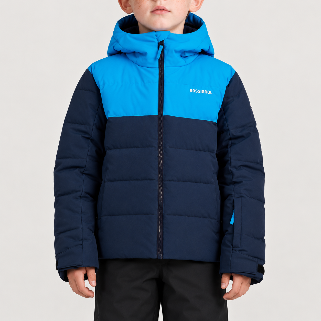 Rossignol Quilted Junior Ski Jacket in DARK NAVY — 03 model front view