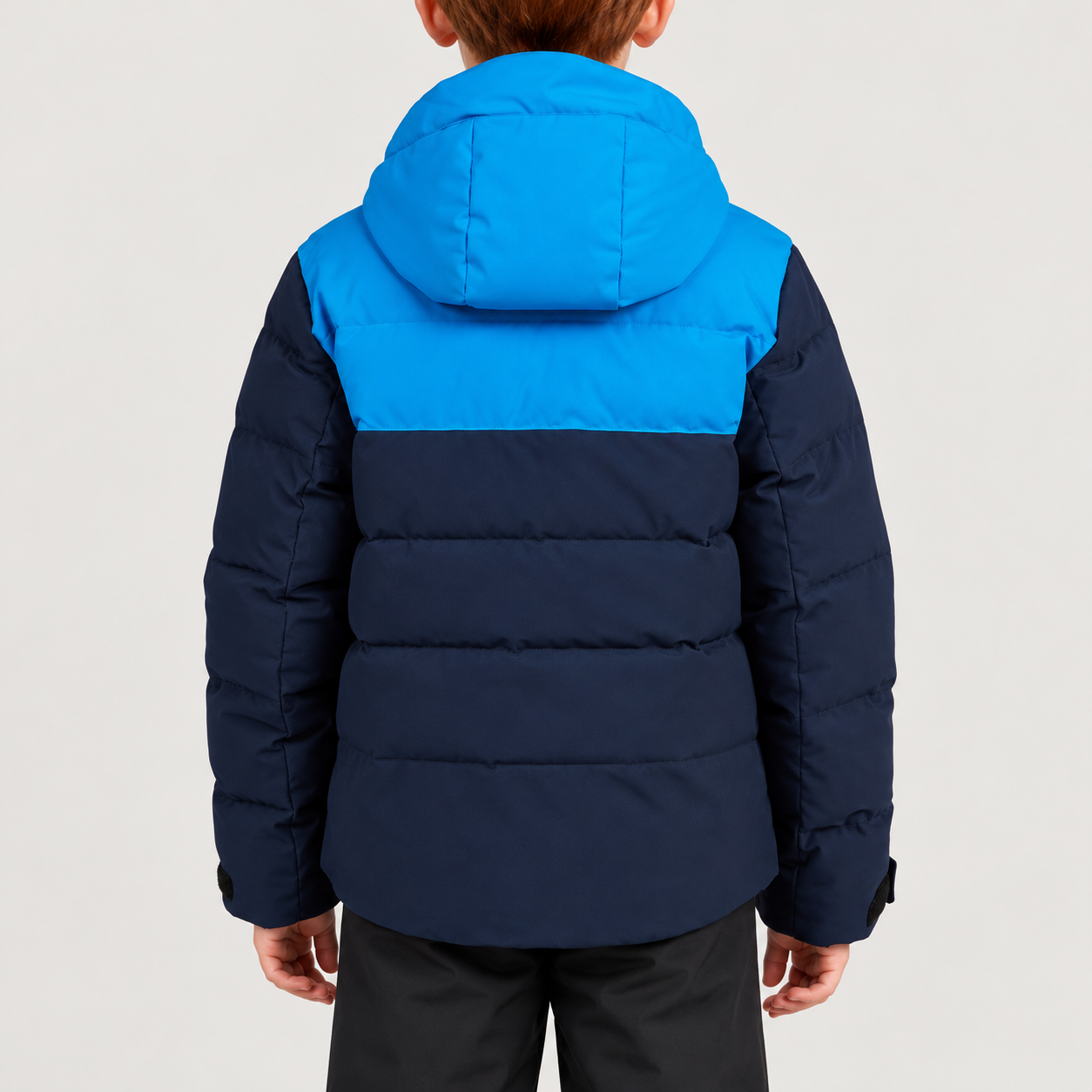 Rossignol Quilted Junior Ski Jacket in DARK NAVY — 04 model back view