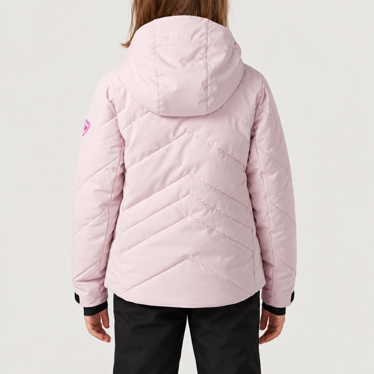 Rossignol Staci Junior Ski Jacket in Pale Lilac — 04 model back view