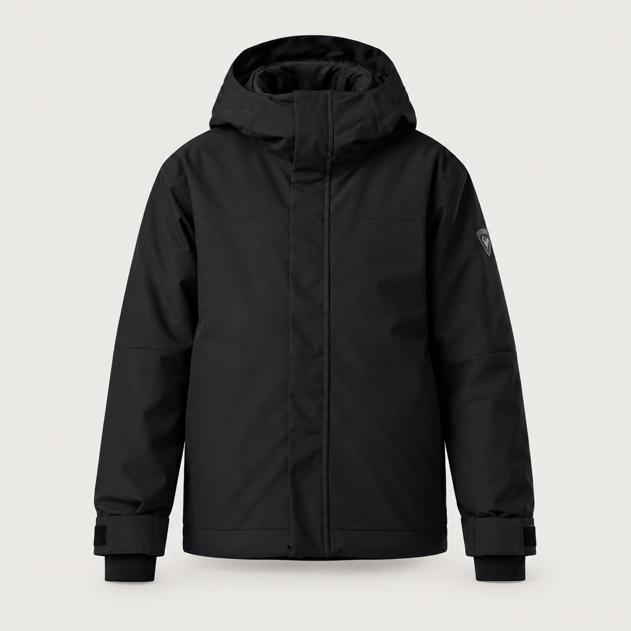 Rossignol Strawpile Junior Ski Jacket in Black — 01 front view