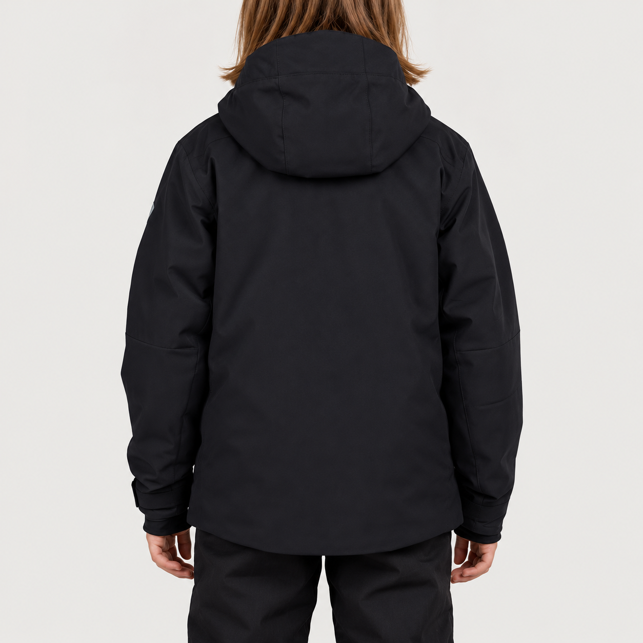 Rossignol Strawpile Junior Ski Jacket in Black — 04 model back view