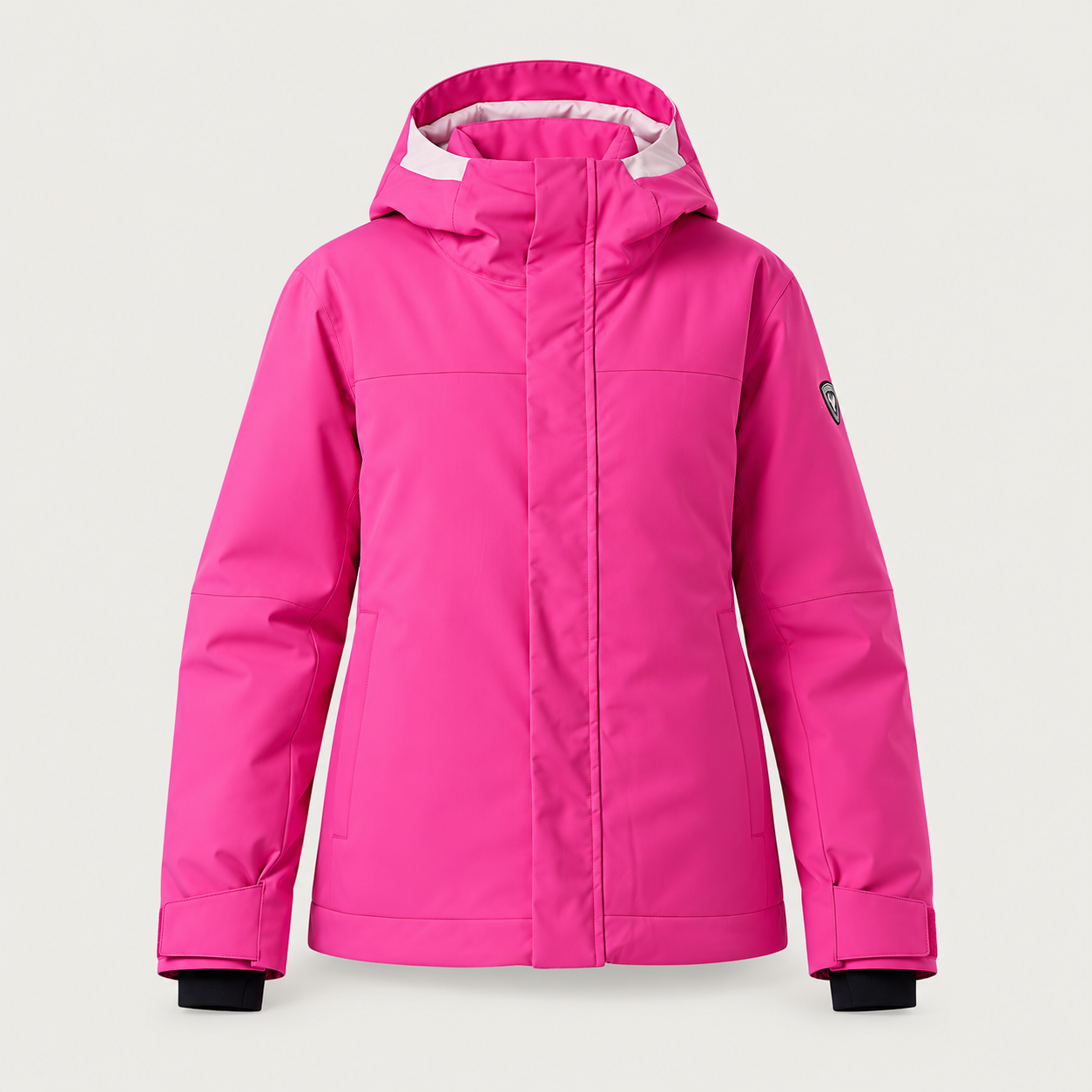 Rossignol Strawpile Junior Ski Jacket in Electric Fuchsia — 01 front view