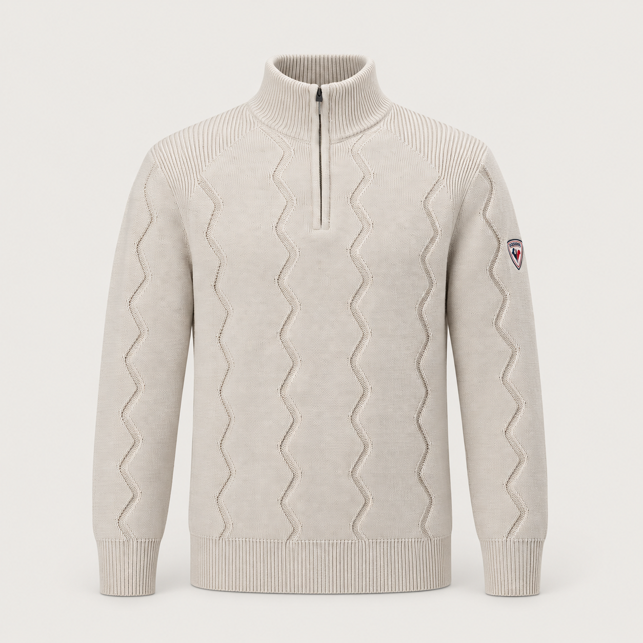 Rossignol Corbyr Half Zip Sweater in SILVER CLOUD — 01 front view