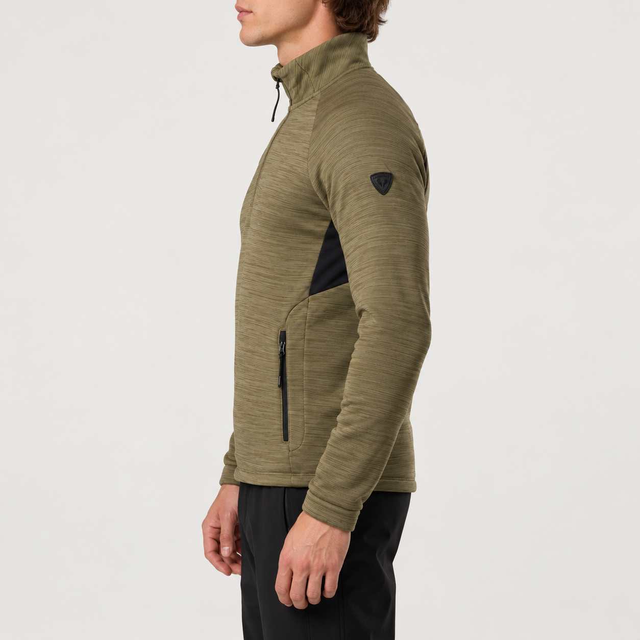Rossignol Half Zip Fleece in VETIVER — 05 model side view