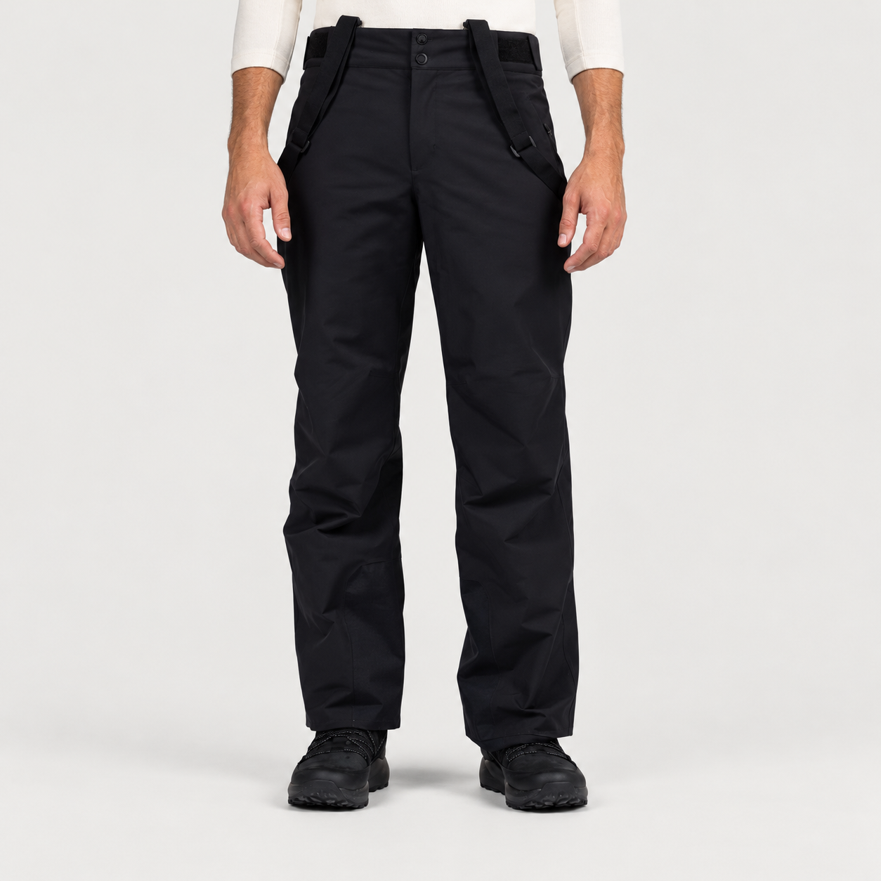Rossignol Insulated Ski Pants in BLACK — 03 model front view