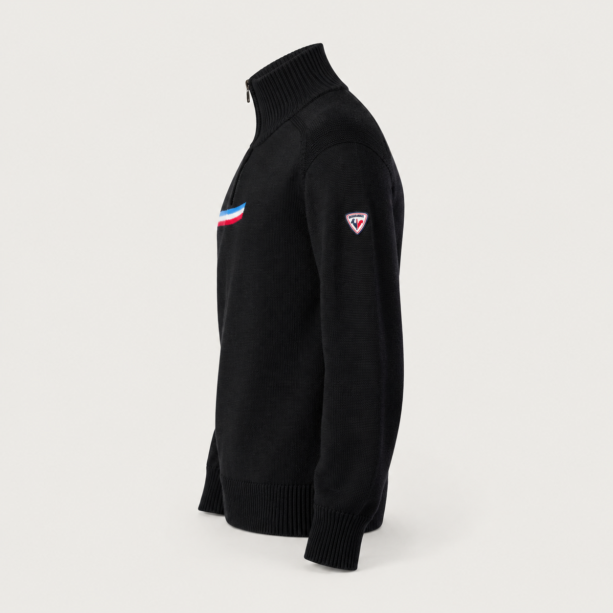 Rossignol Odysseus Half Zip Sweater in BLACK — 06 side view