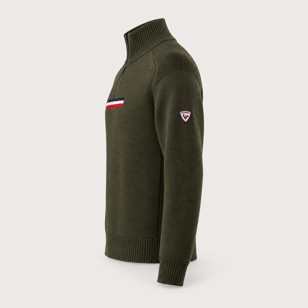 Rossignol Odysseus Half Zip Sweater in OLIVE SHADOW — 06 side view