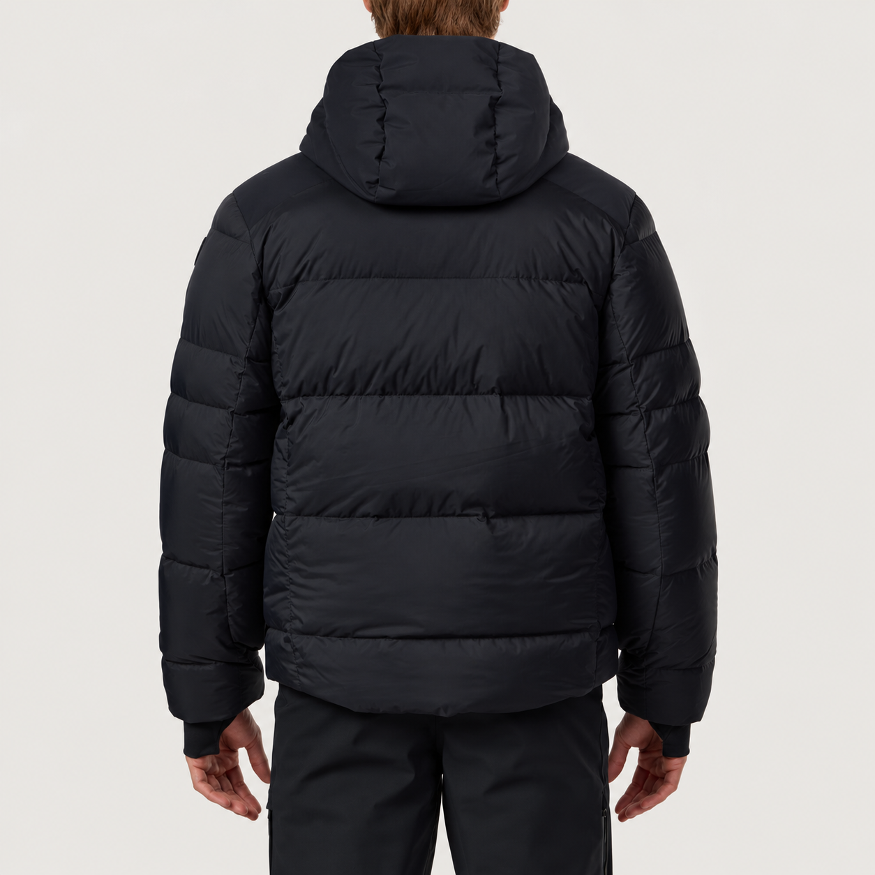 Rossignol Snowblaze Down Ski Jacket in Black — 04 model back view
