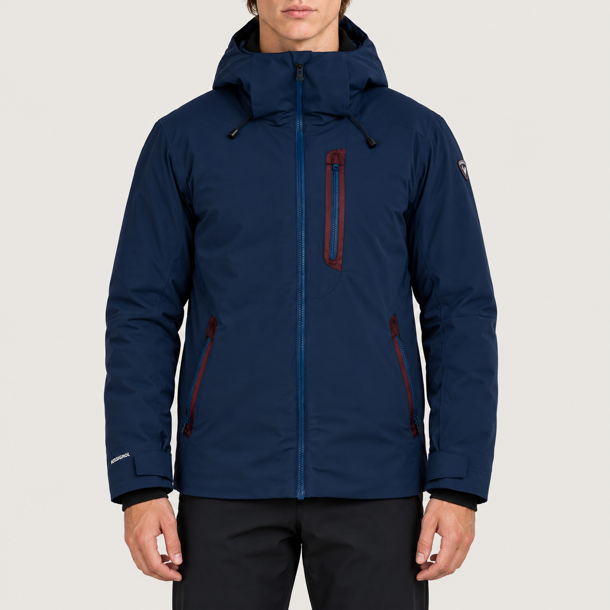 Rossignol Snowdazzle Ski Jacket in Dark Navy — 03 model front view