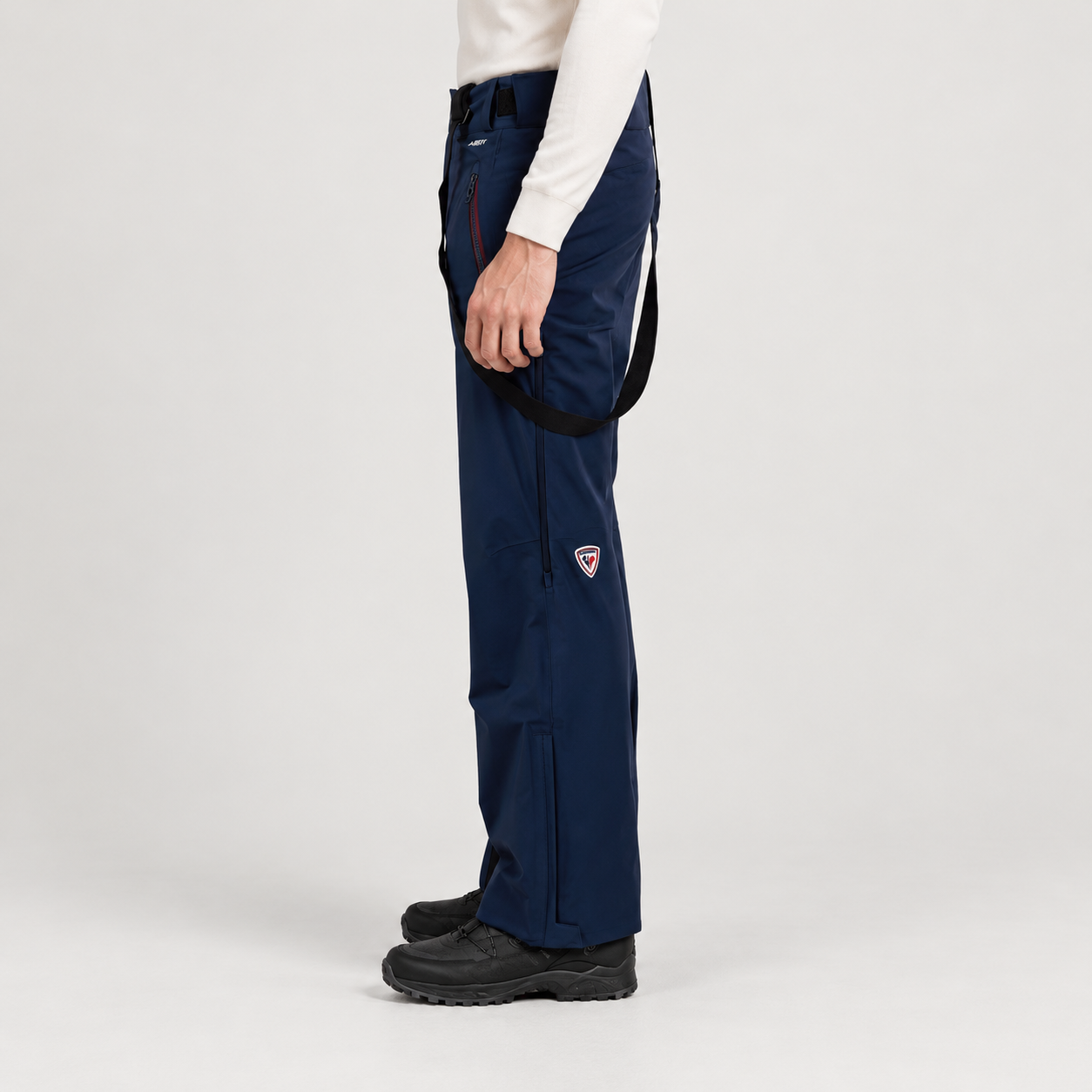 Rossignol Snowdazzle Ski Pants in DARK NAVY — 05 model side view