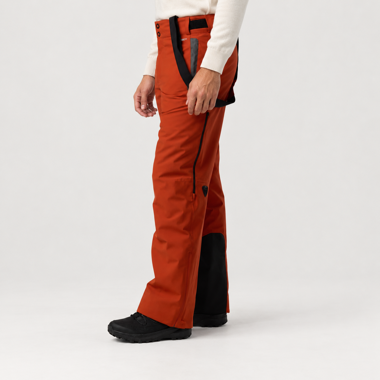 Rossignol Snowdazzle Ski Pants in Rooibos Tea — 05 model side view