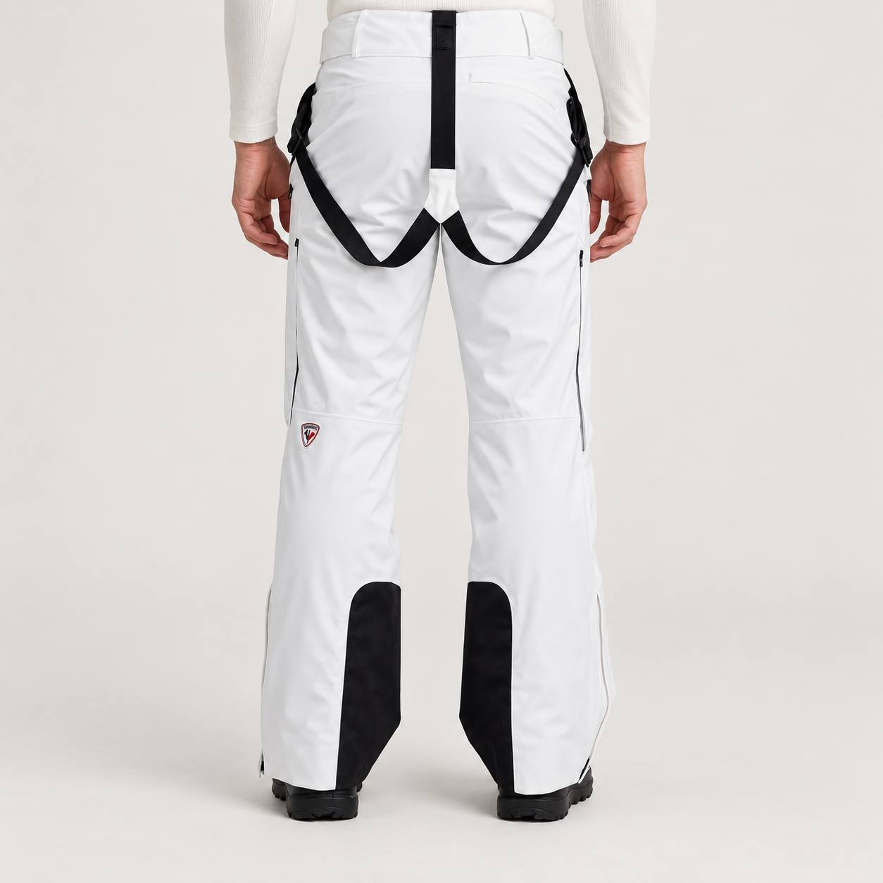 Rossignol Snowdazzle Ski Pants in WHITE — 04 model back view