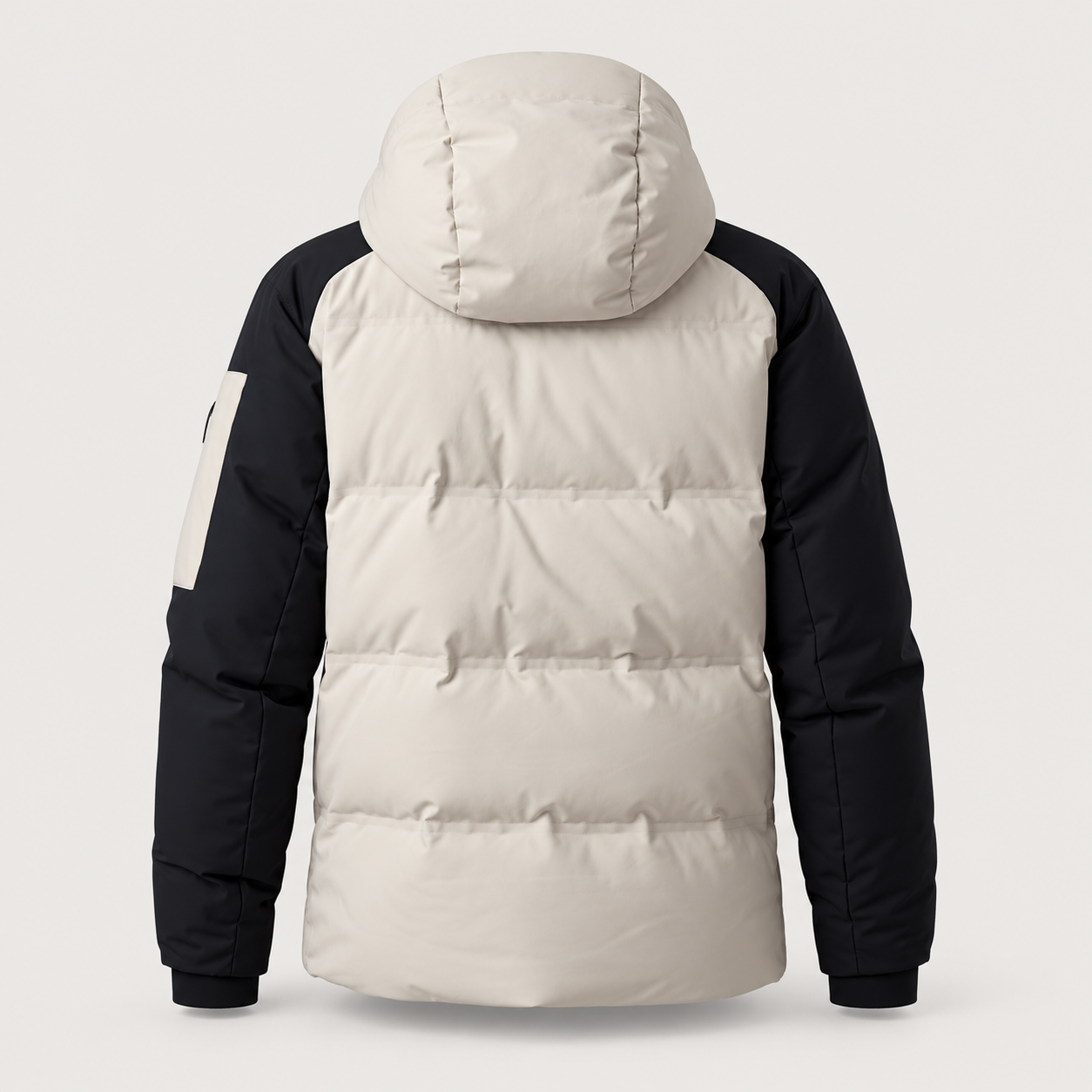 Rossignol Men's Snowblaze Down CB Ski Jacket in Silver Cloud / Black — back view