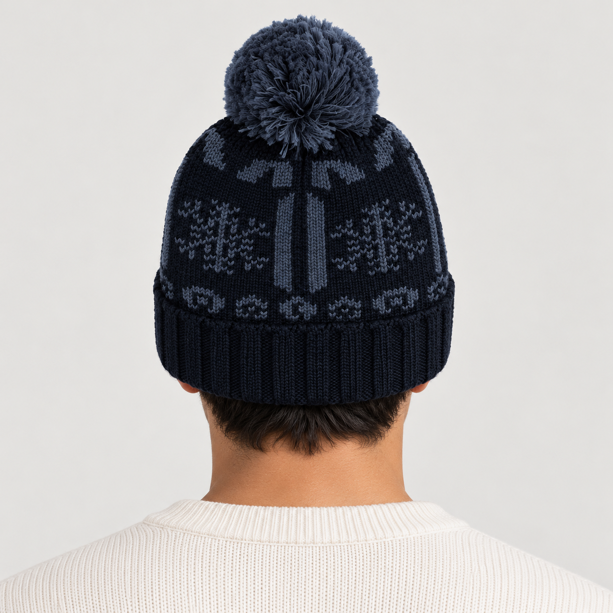 Rossignol Patterned Beanie in TURBULENCE / BLACK — 04 men back view