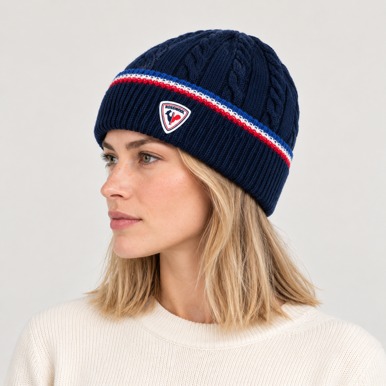 Rossignol Snowblaze Beanie in DARK NAVY — 08 women side view
