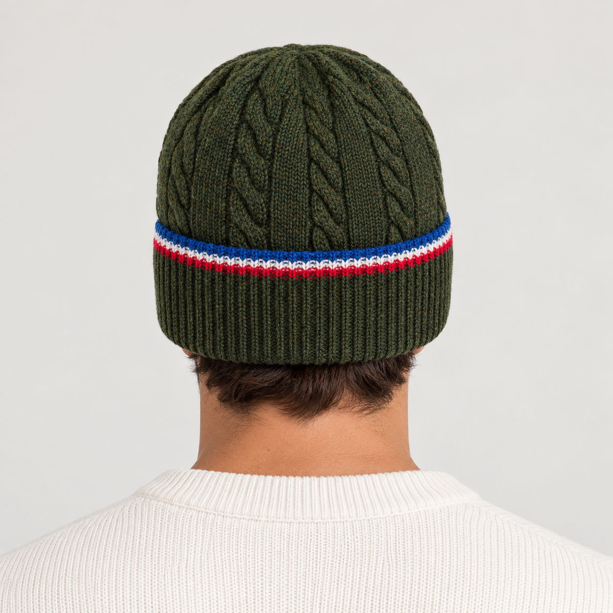 Rossignol Snowblaze Beanie in OLIVE SHADOW — 04 men back view