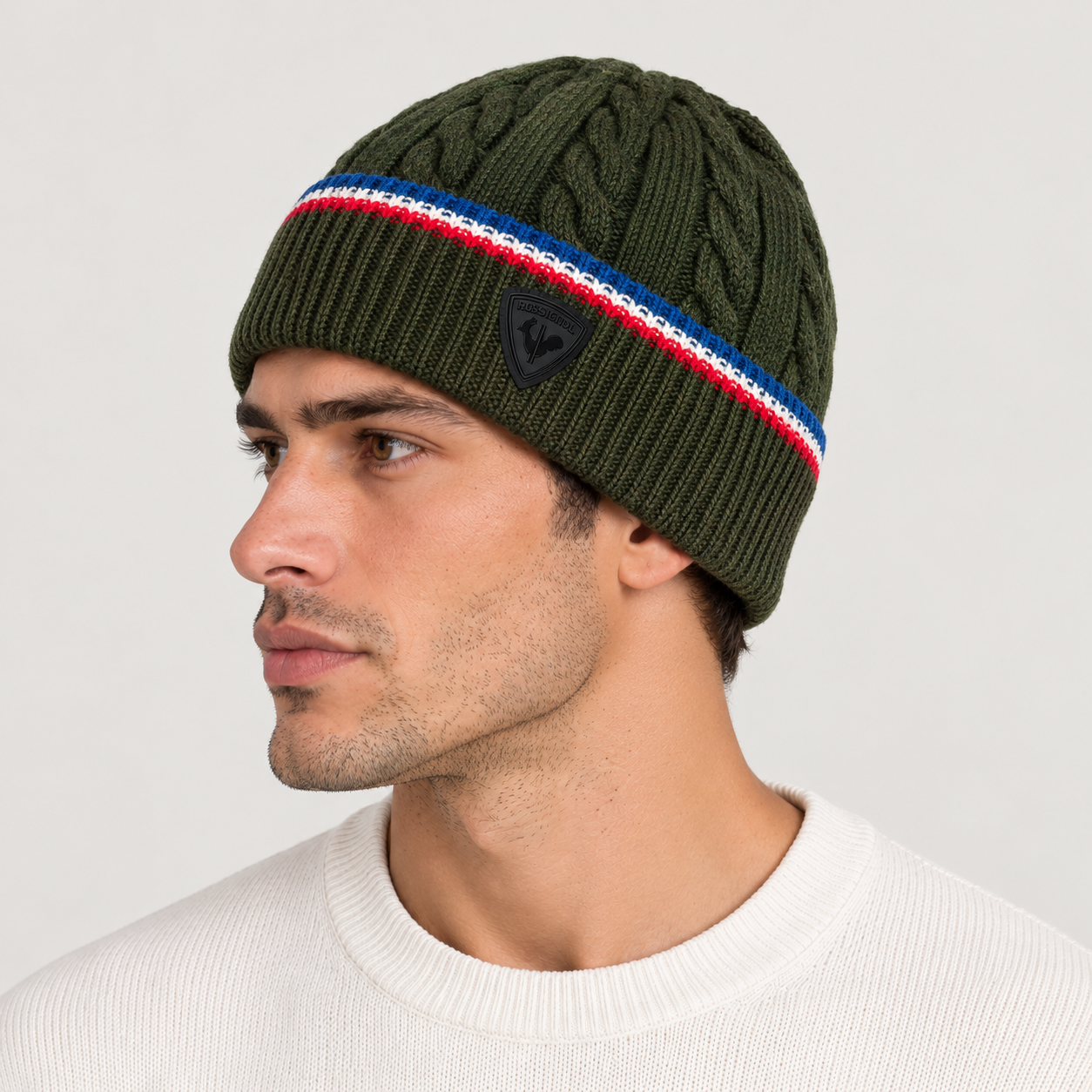 Rossignol Snowblaze Beanie in OLIVE SHADOW — 05 men side view