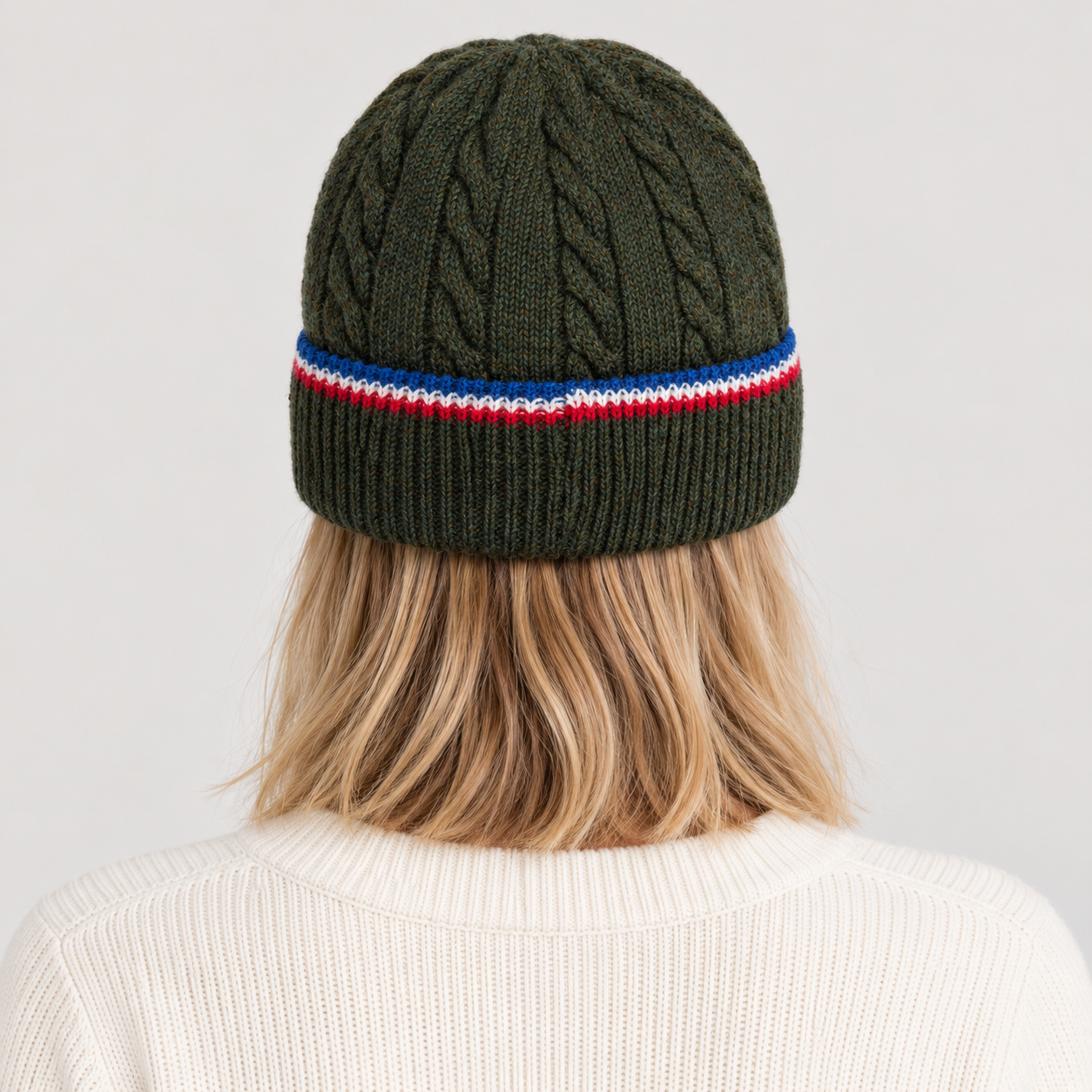 Rossignol Snowblaze Beanie in OLIVE SHADOW — 07 women back view