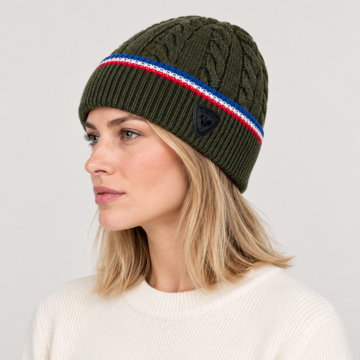Rossignol Snowblaze Beanie in OLIVE SHADOW — 08 women side view