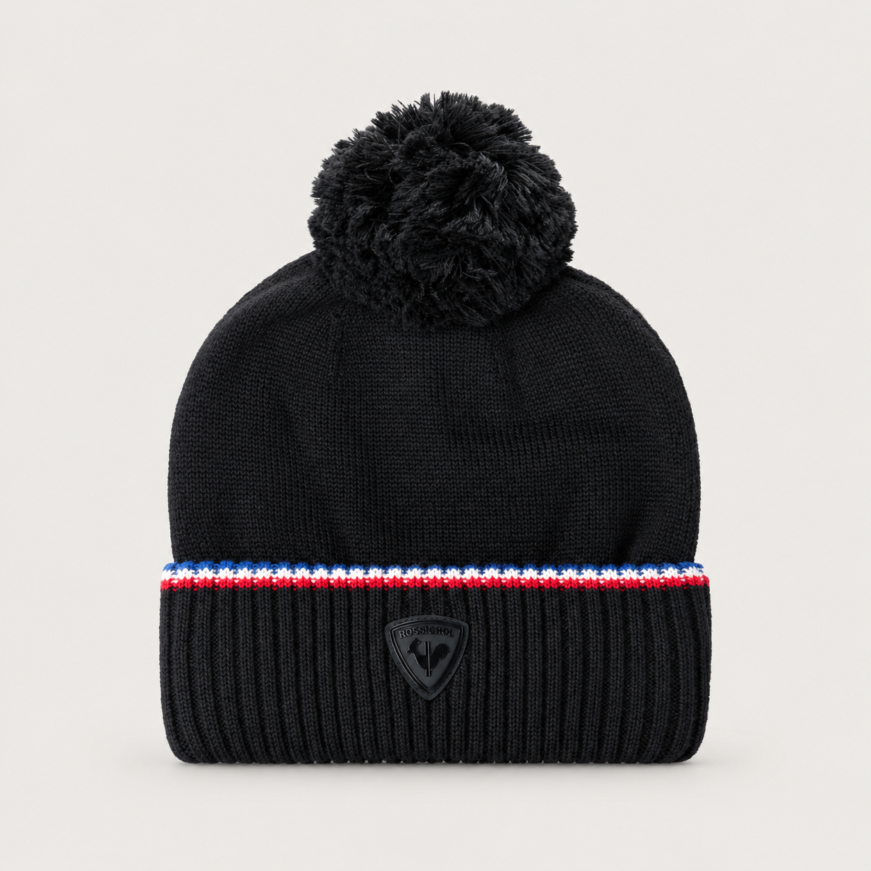Rossignol Snowblaze Pompon Beanie in BLACK — 01 front view