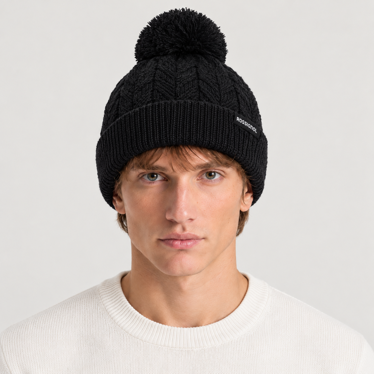 Rossignol Sofia Beanie in BLACK — 03 men front view