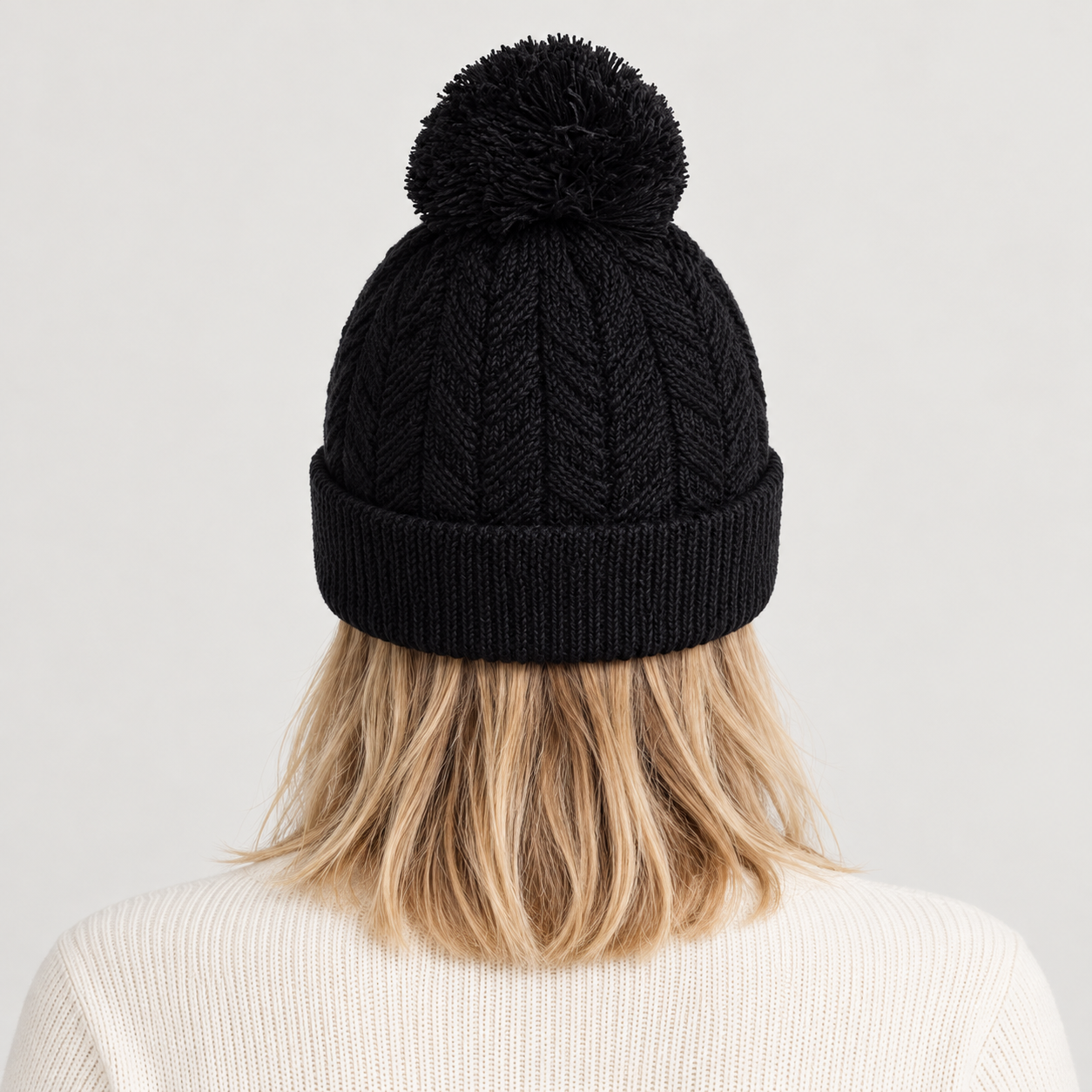 Rossignol Sofia Beanie in BLACK — 07 women back view