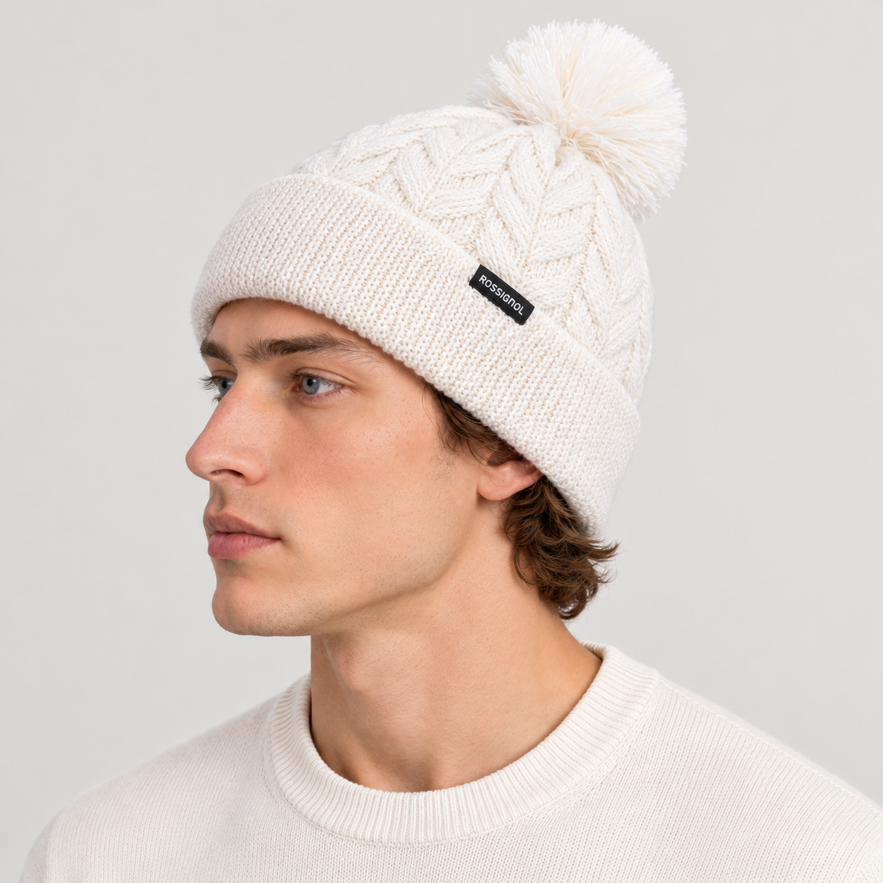 Rossignol Sofia Beanie in WHITE — 05 men side view