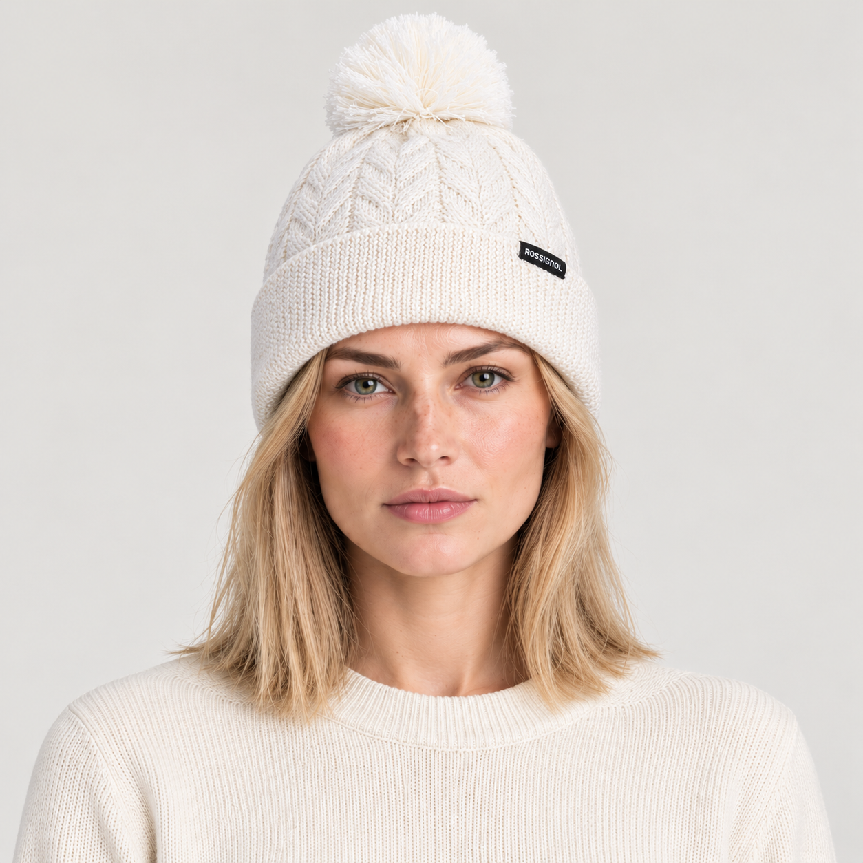 Rossignol Sofia Beanie in WHITE — 06 women front view