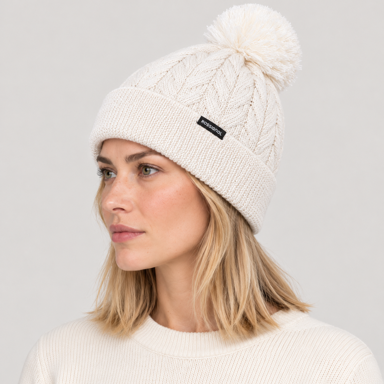 Rossignol Sofia Beanie in WHITE — 08 women side view