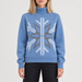 Rossignol Patterned Turtle Neck Sweater in Windward Blue — 03 model front view