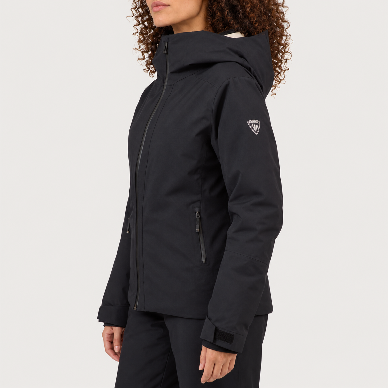 Rossignol Rochrun Insulated Ski Jacket in BLACK — 05 model side view