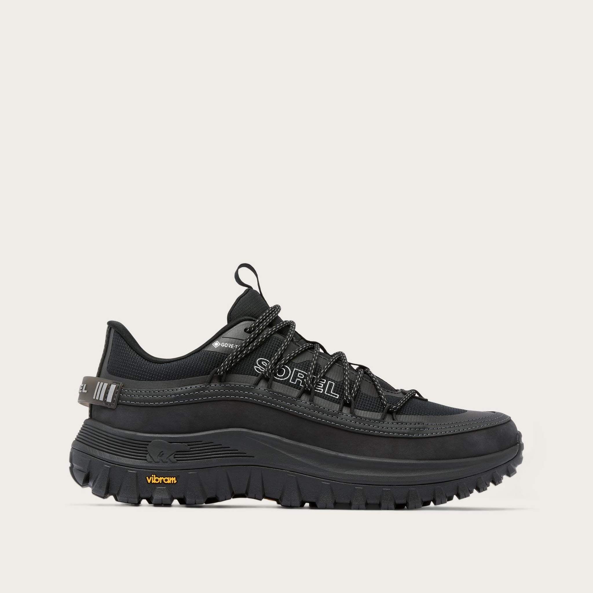 Sorel Callsign Horizon Low Snow Boot in Black, official outer side view.