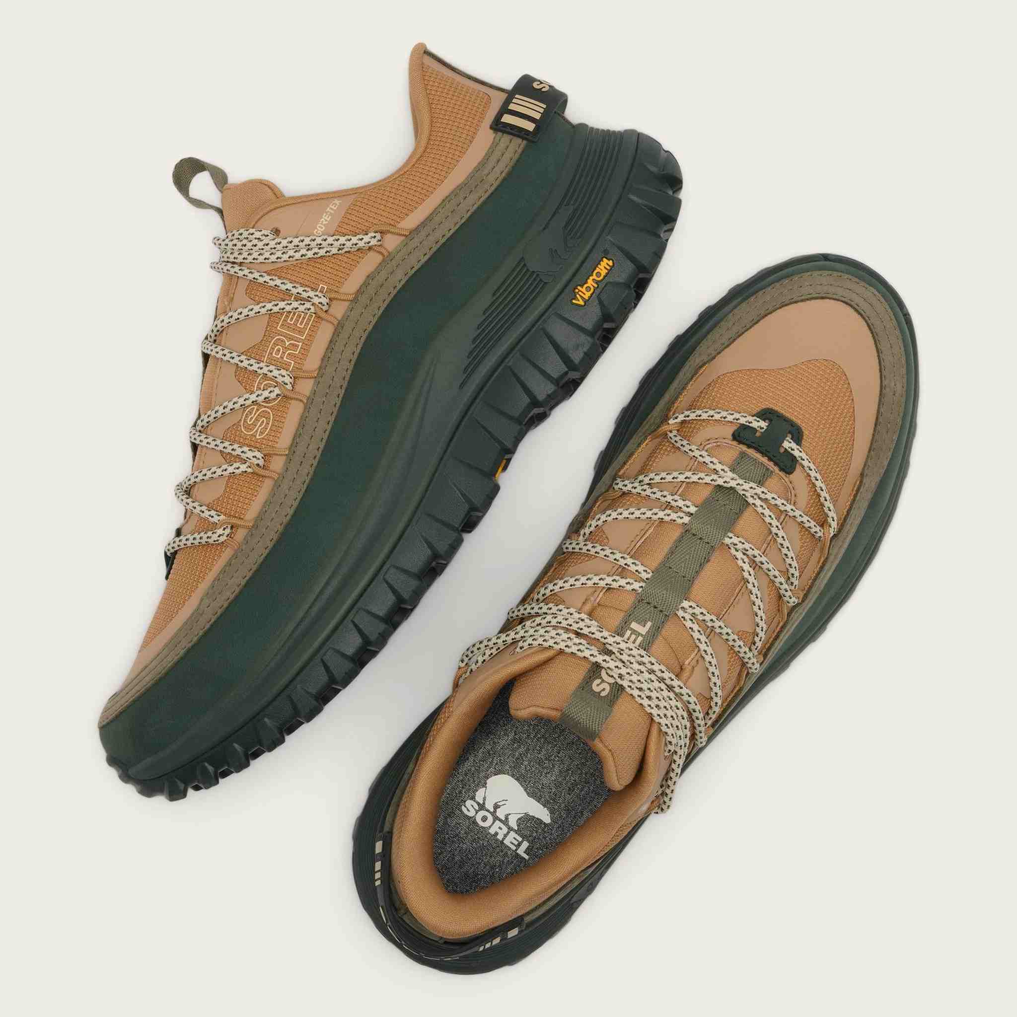 Sorel Callsign Horizon Low Snow Boot in Tawny Buff, official top pair view.