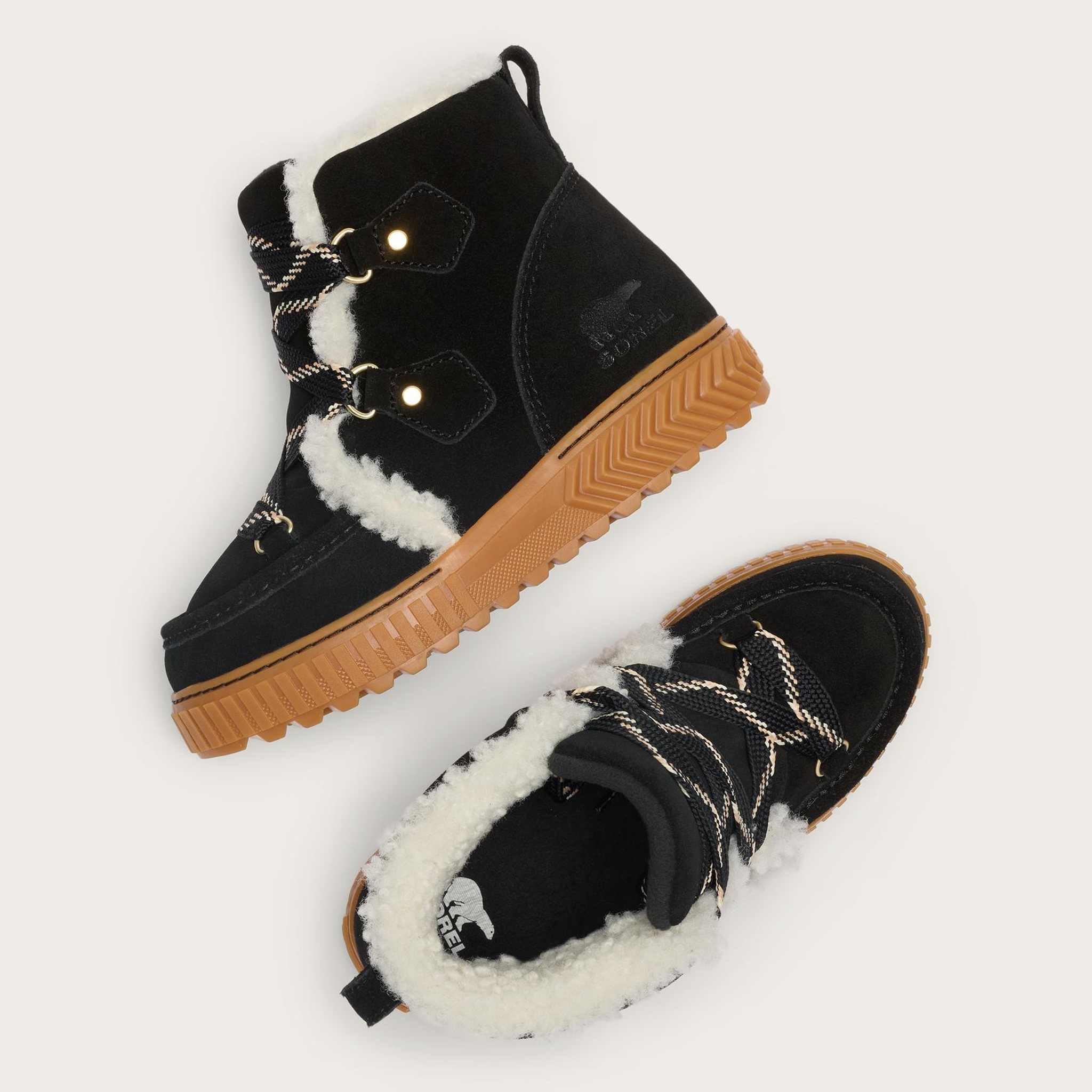 Sorel Ona Alpine Snow Boot in Black, official top pair view.