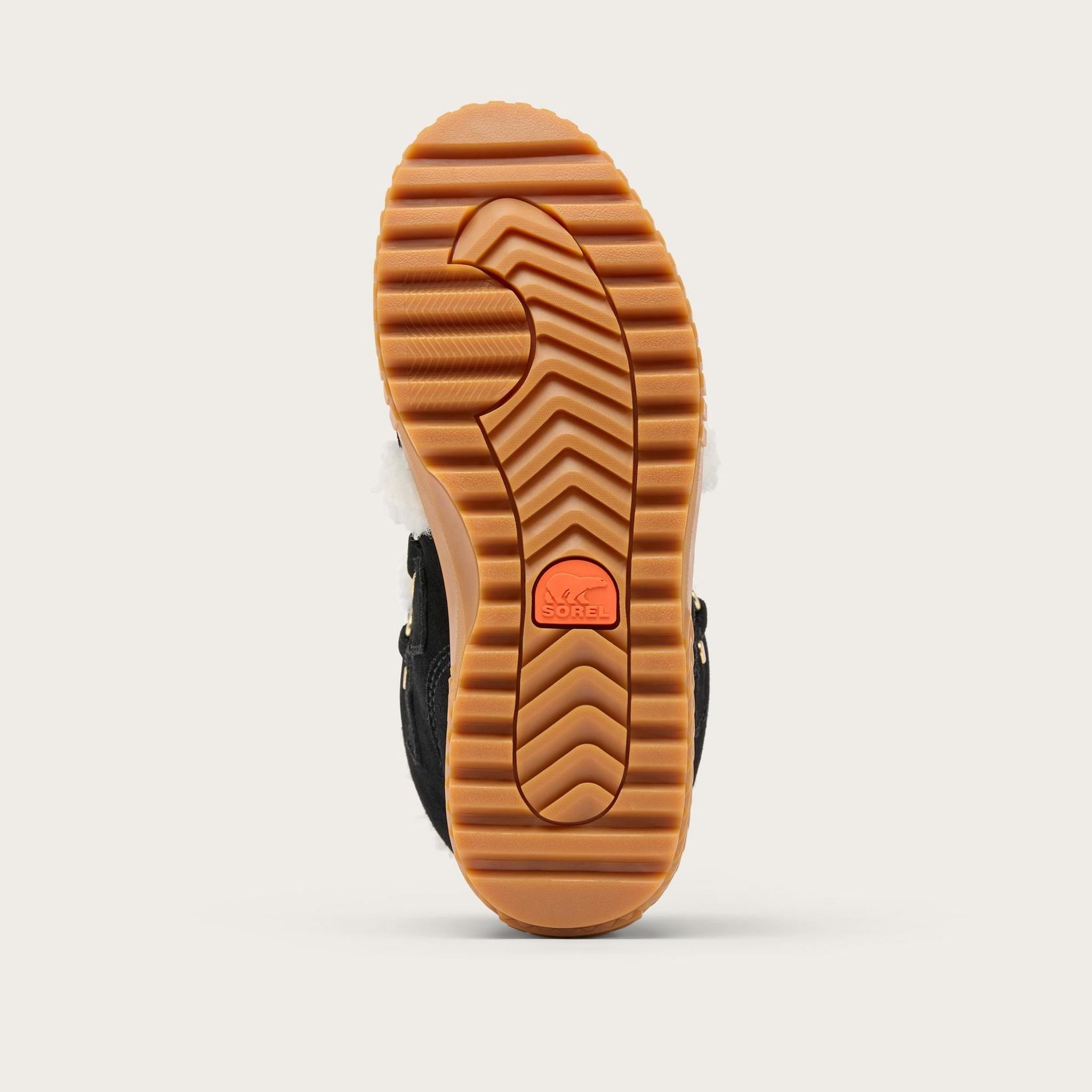 Sorel Ona Alpine Snow Boot in Black, official outsole view.