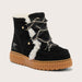 Sorel Ona Alpine Snow Boot in Black, official front three quarter view.