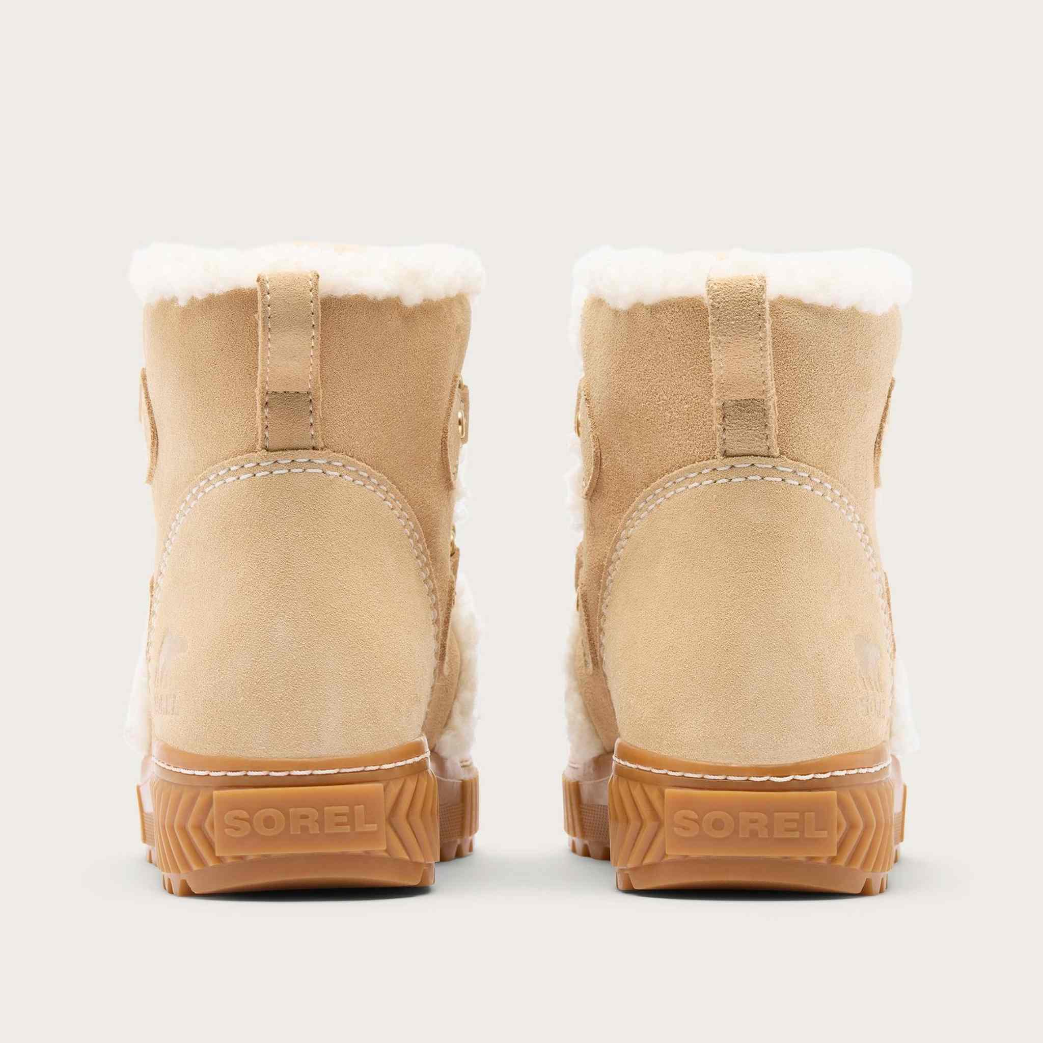Sorel Ona Alpine Snow Boot in Ceramic, official back view.