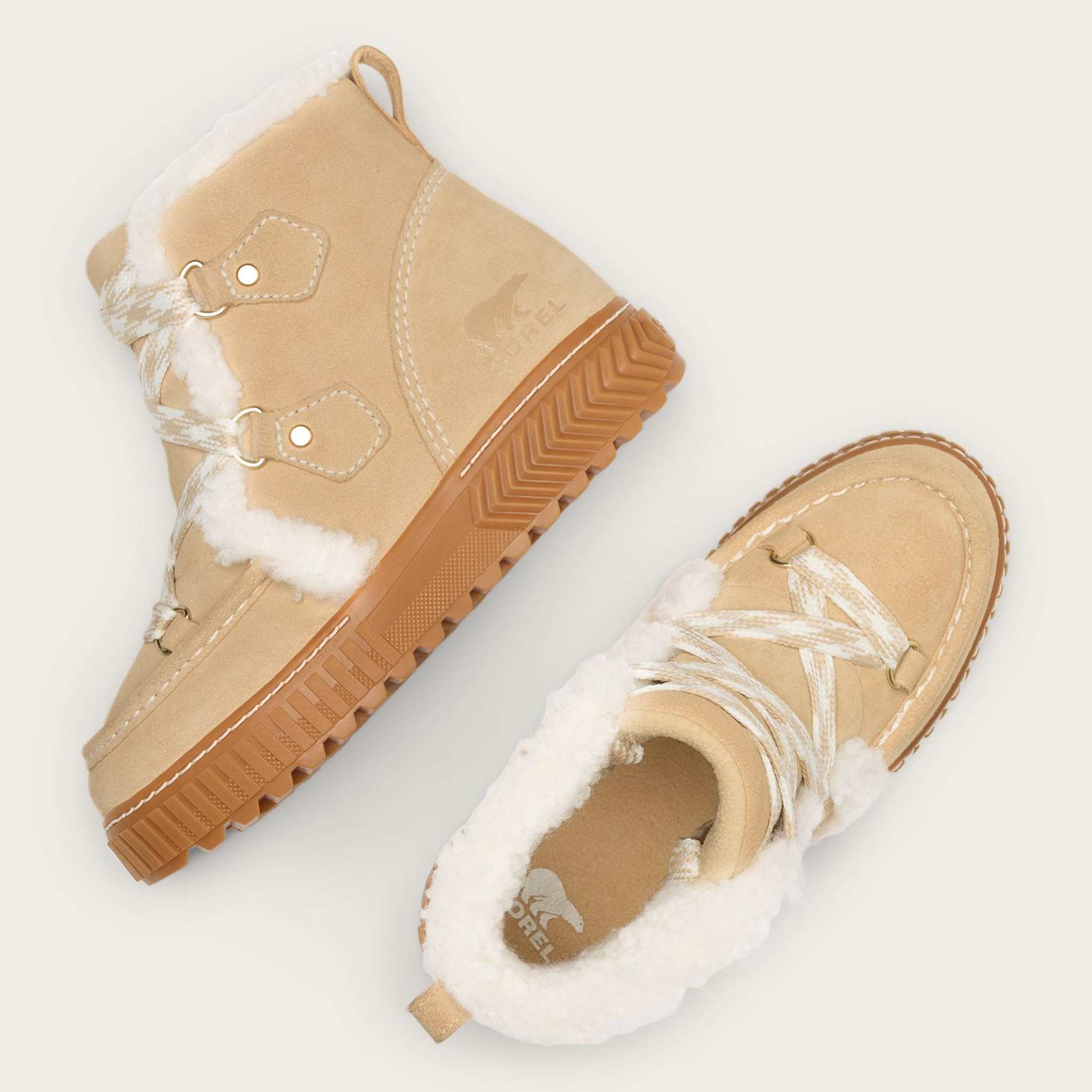 Sorel Ona Alpine Snow Boot in Ceramic, official top pair view.